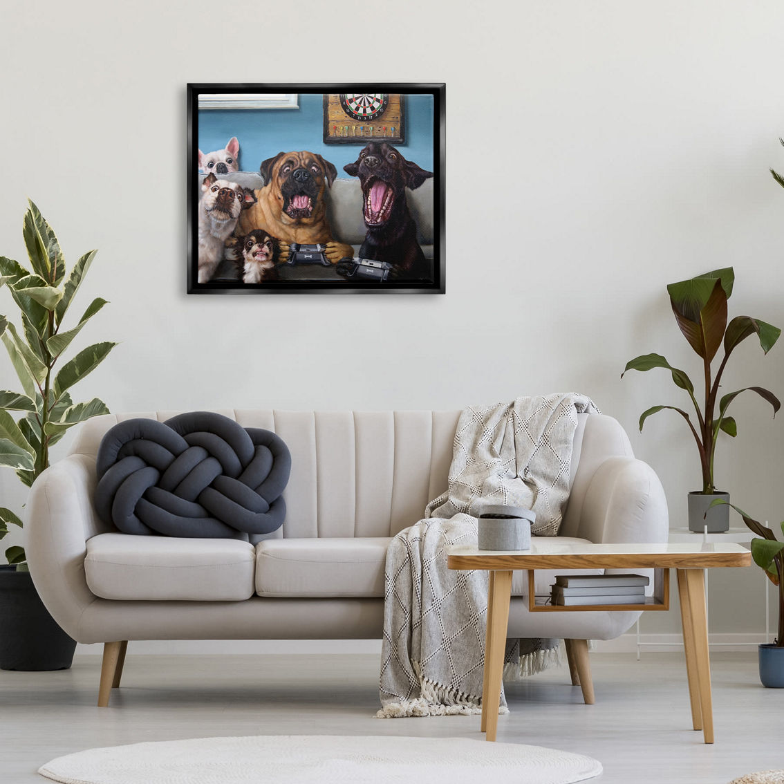 Stupell Black Floater Framed Funny Dogs Playing Video Games, 25x31 - Image 2 of 5