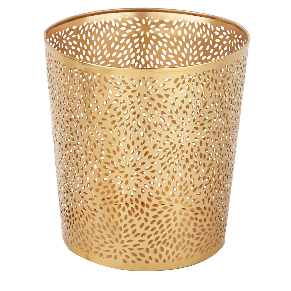 CosmoLiving by Cosmopolitan Glam Gold Metal Small Waste Bin - Image 5 of 5