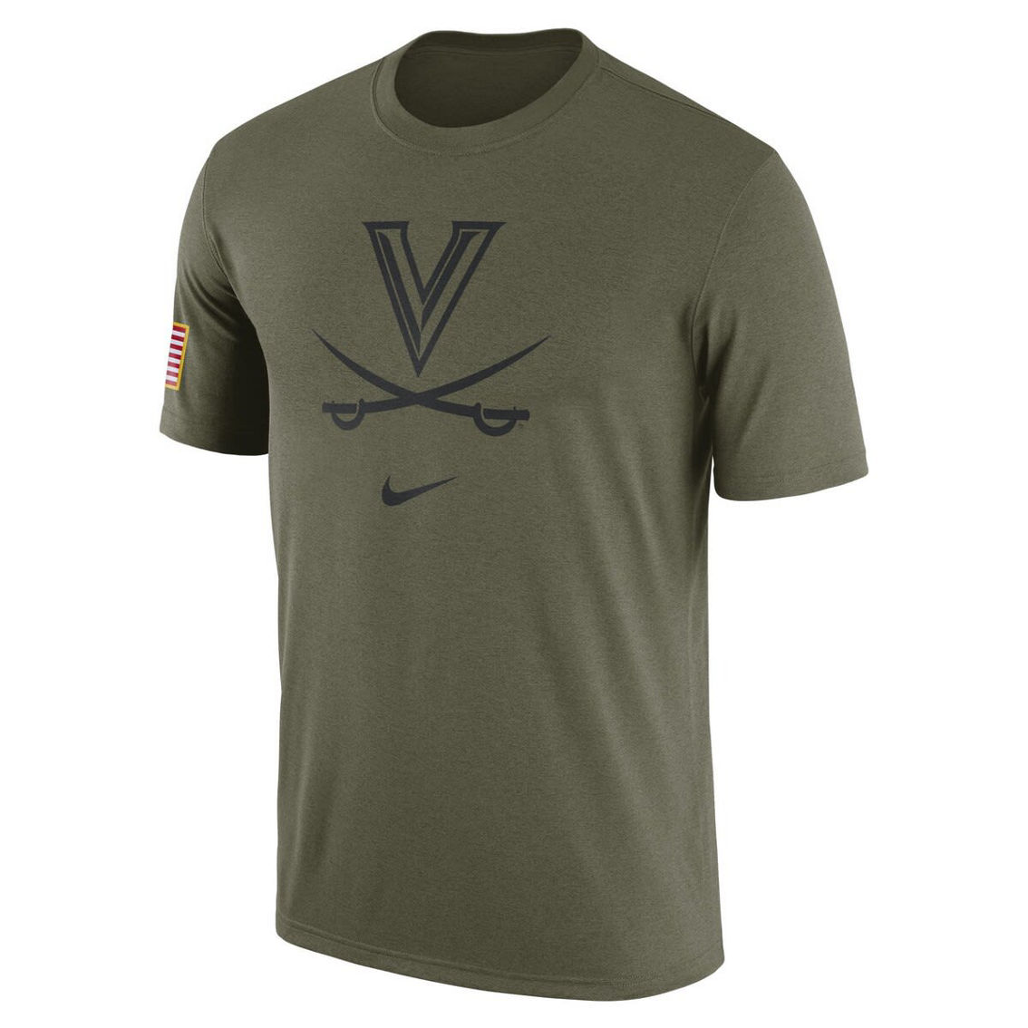 Nike Men's Olive Virginia Cavaliers Military Pack T-Shirt - Image 3 of 4