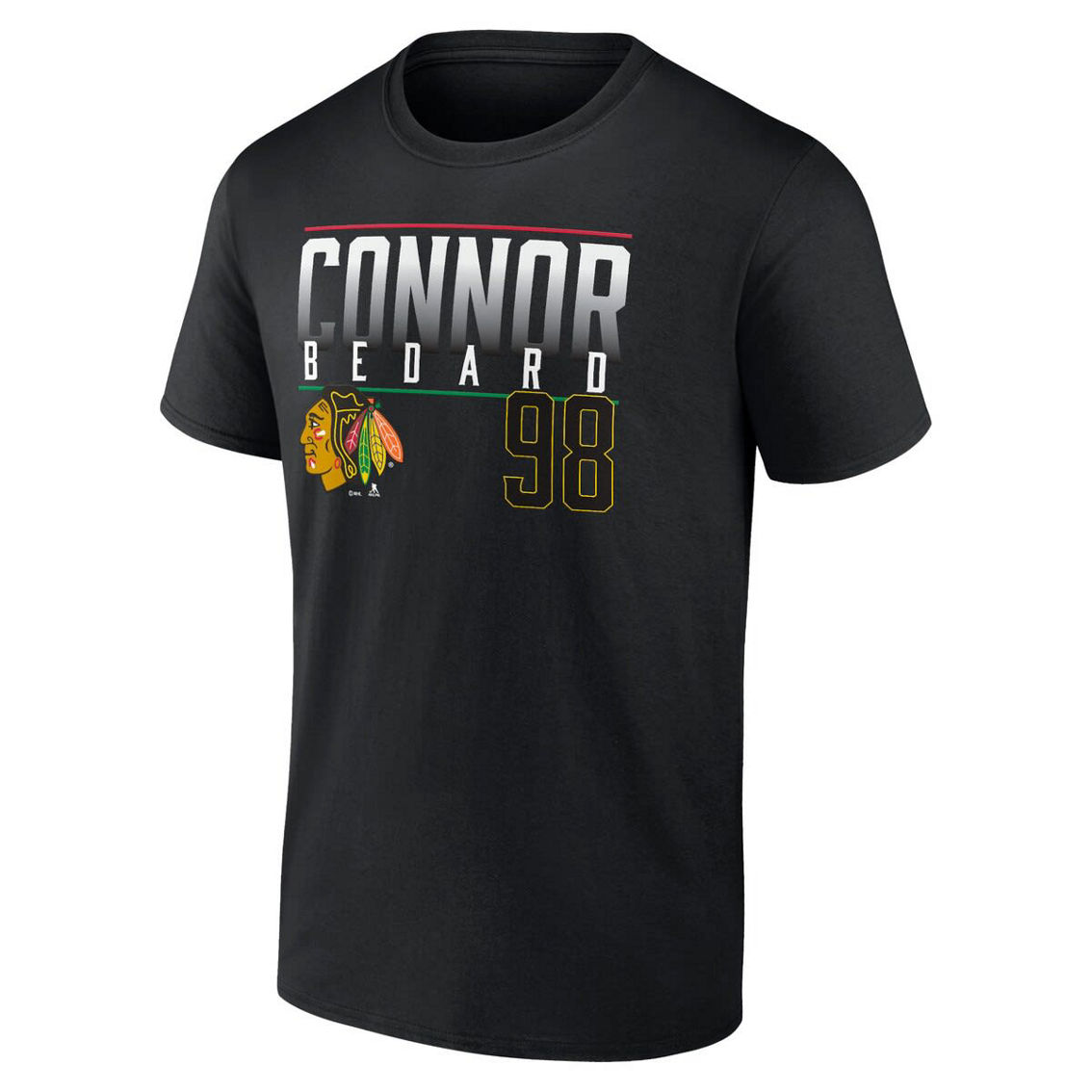 Fanatics Branded Men's Connor Bedard Black Chicago Blackhawks Name & Number T-Shirt - Image 3 of 4