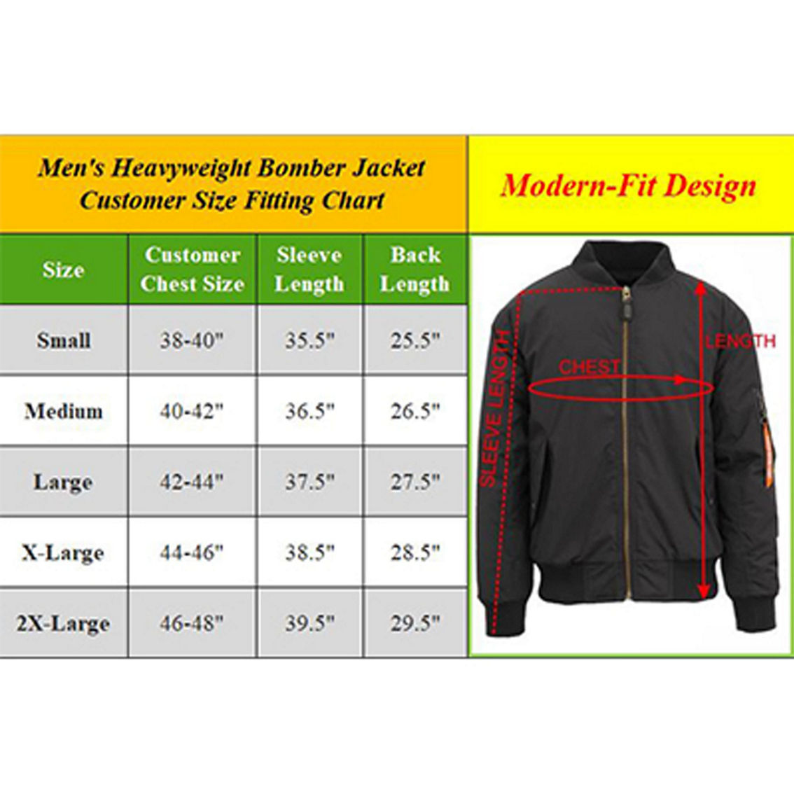 Spire By Galaxy Men's Heavyweight MA-1 Bomber Flight Jacket - 2 Pack - Image 3 of 3