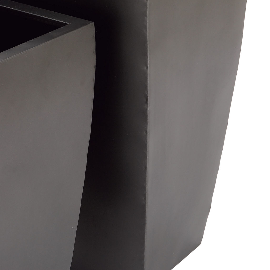 Morgan Hill Home Contemporary Dark Gray Metal Planter Set - Image 3 of 3
