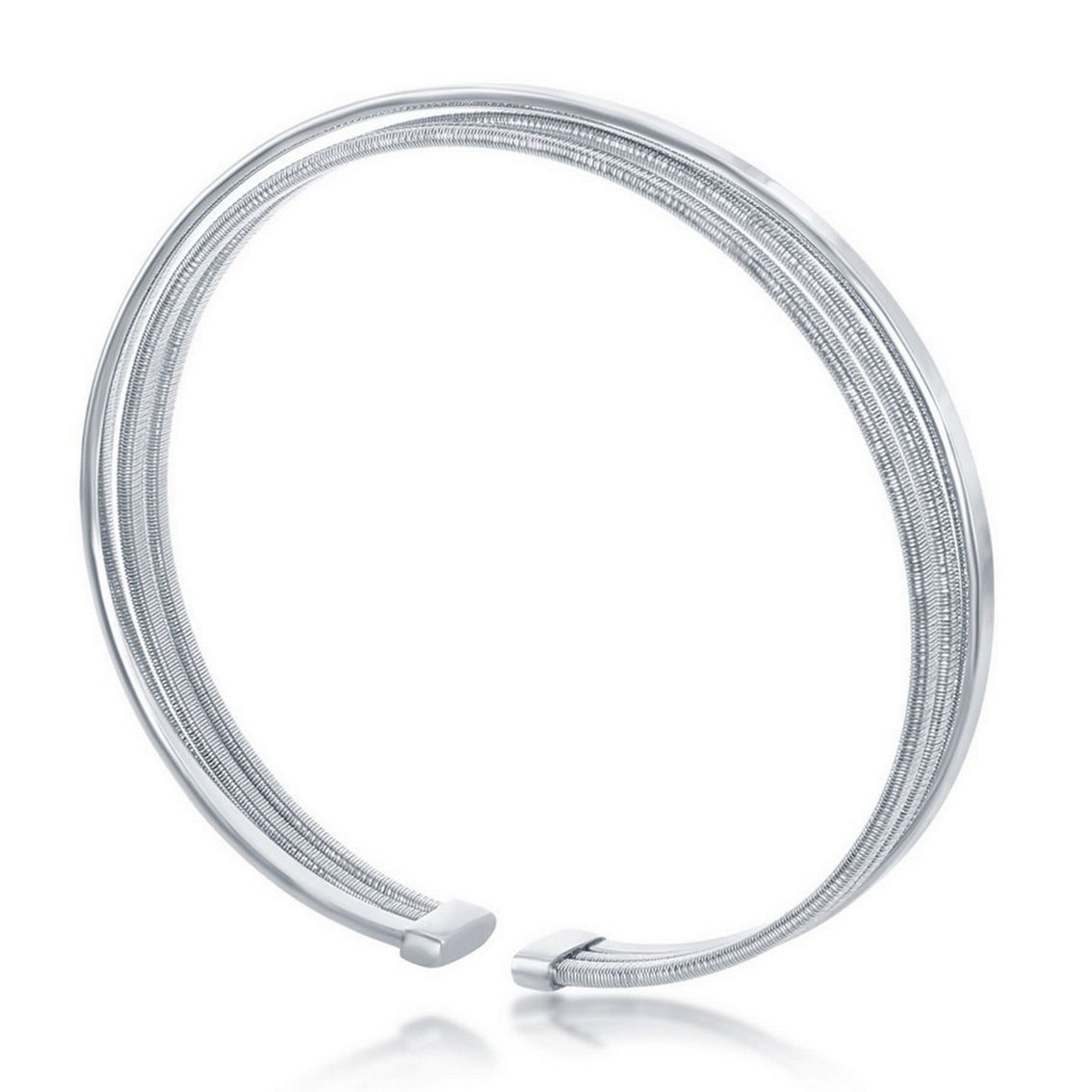 Bella Silver, Sterling Silver Polished Wire Bangle Bracelet - Image 2 of 3