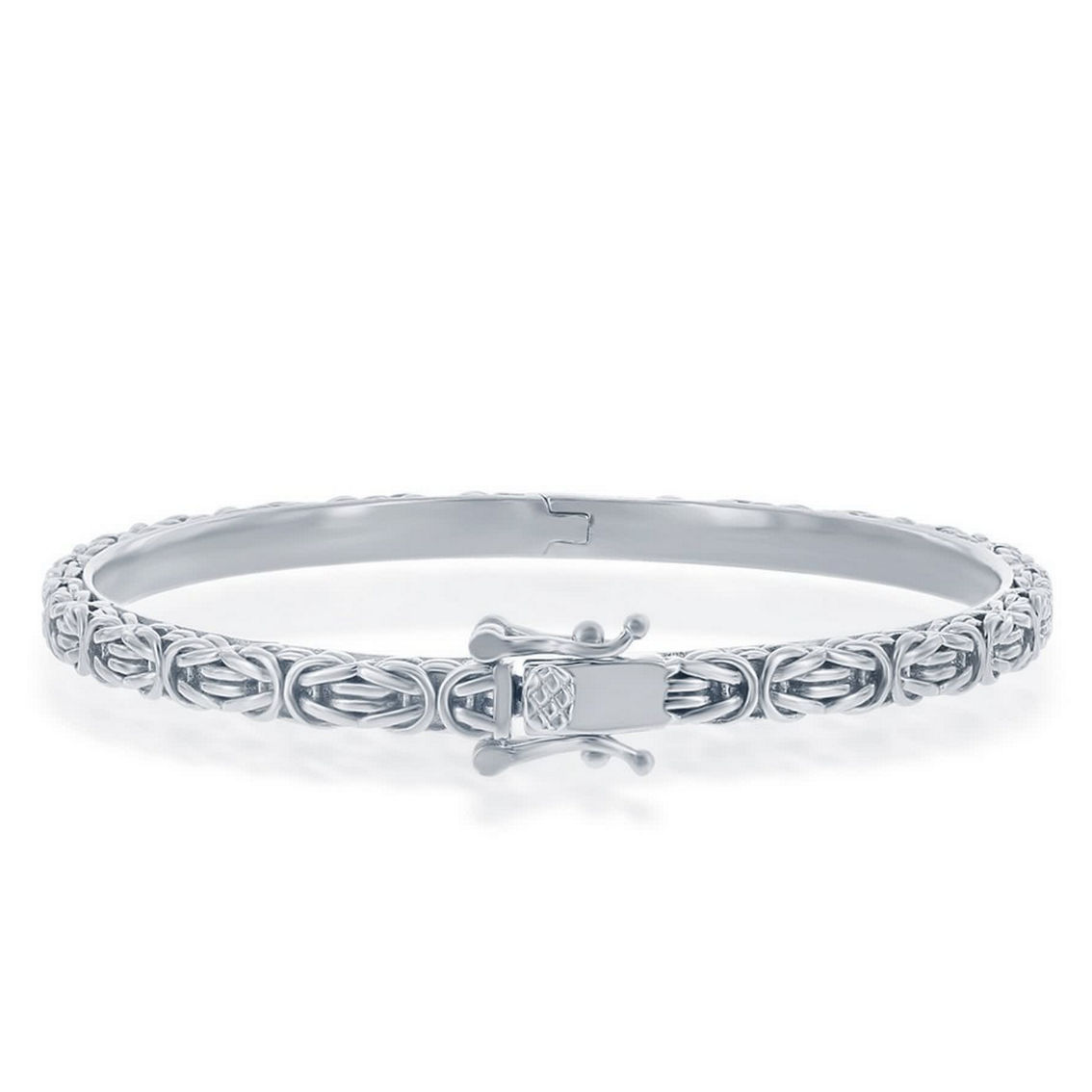 Bella Silver, Sterling Silver Byzantine Design Bangle Bracelet - Image 2 of 3
