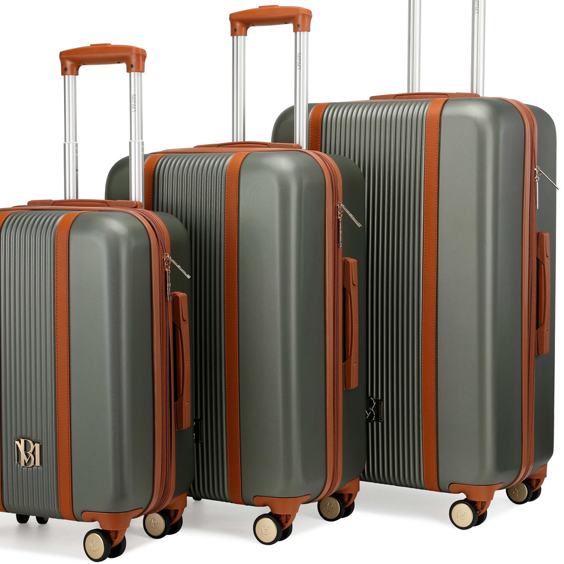 Badgley Mischka Mia 3 Piece Expandable Retro Luggage Set | Luggage ...