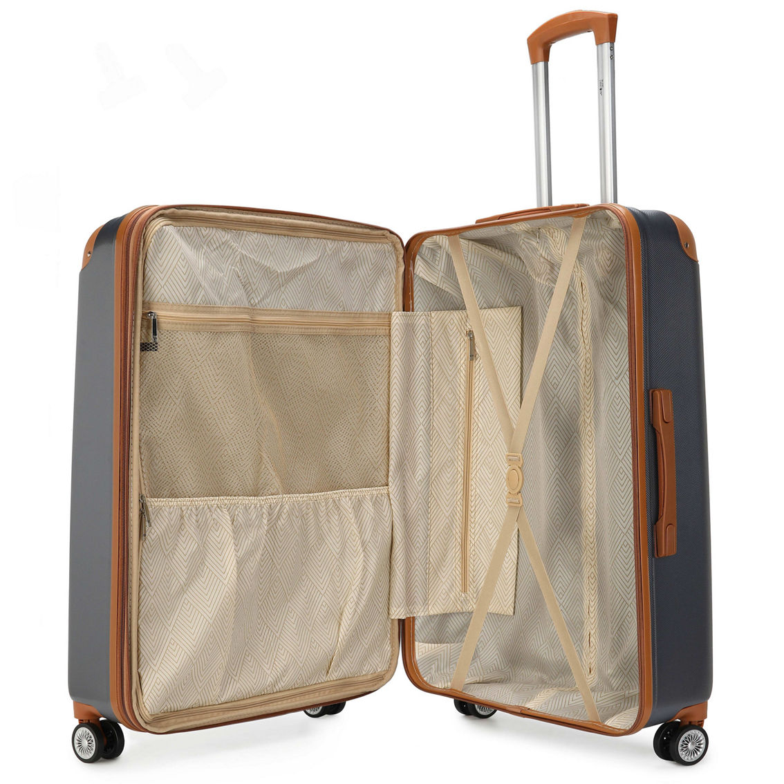 Miami CarryOn Collins 3 Piece Expandable Retro Spinner Luggage Set - Image 2 of 5