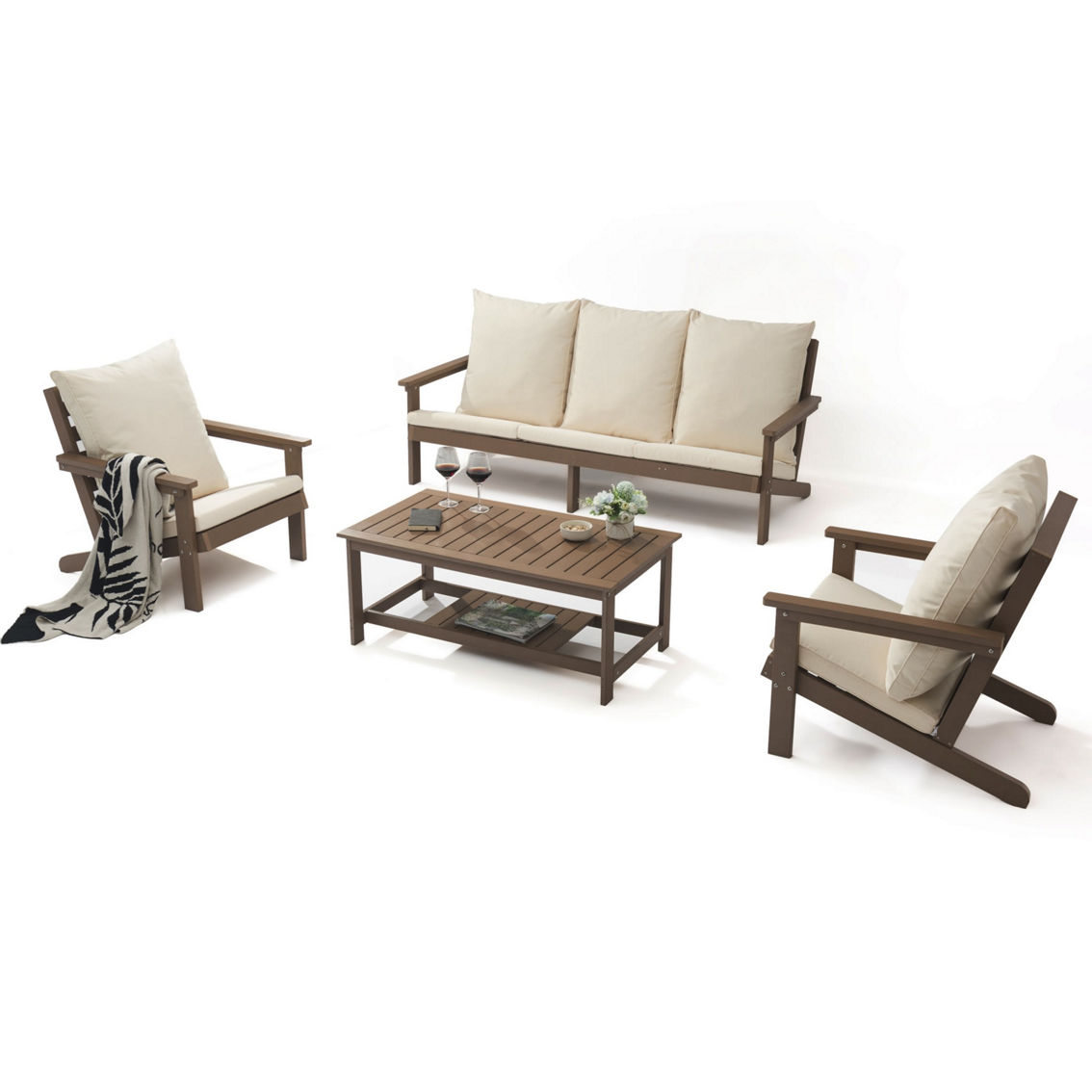 Inspired Home Hanan Outdoor 4pc Seating Group - Image 3 of 5