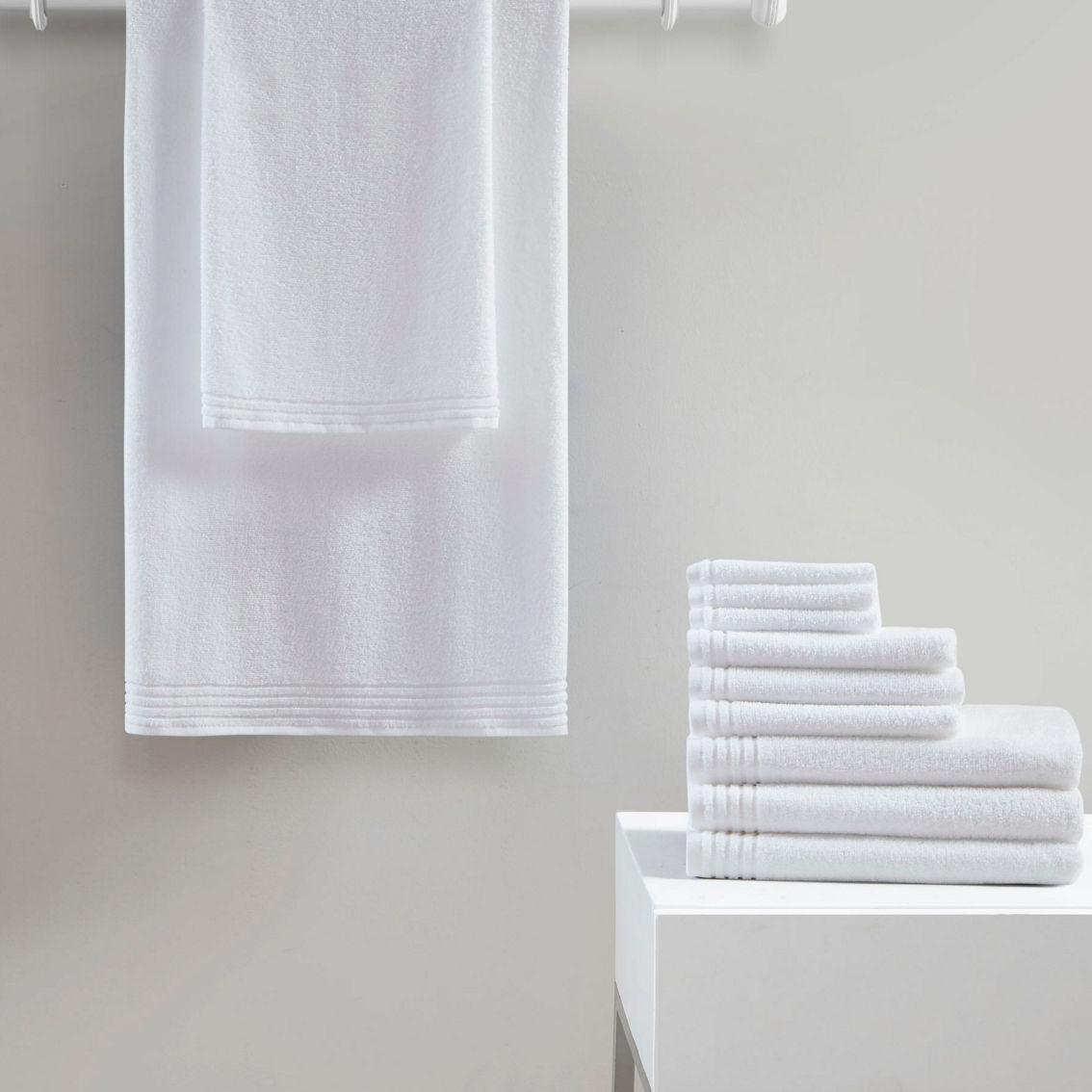 510 Design Big Bundle 100% Cotton Quick Dry 12 Piece Bath Towel Set - Image 5 of 5