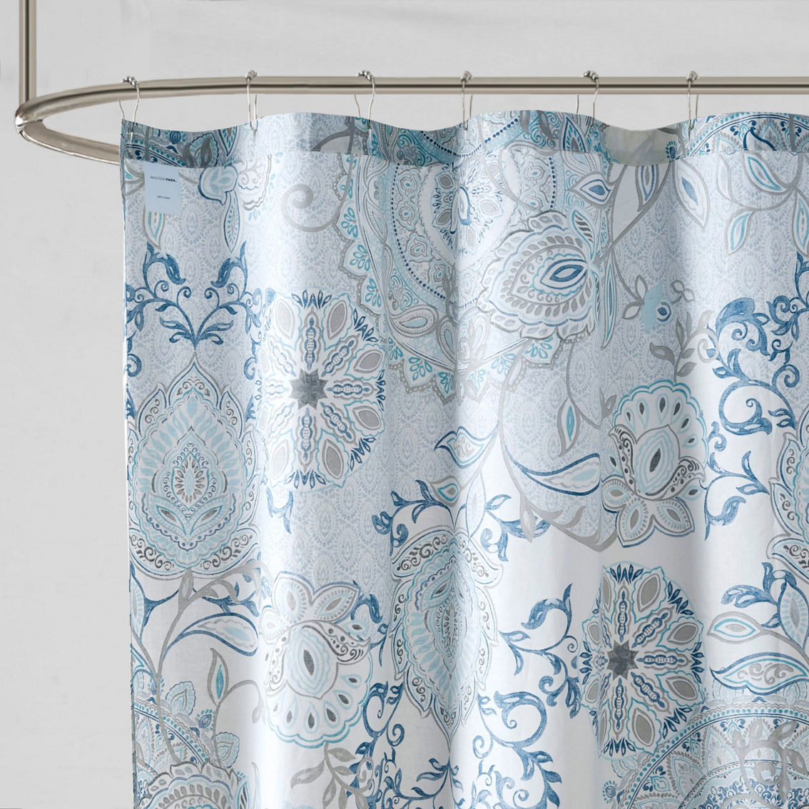 Madison Park Loleta Printed Cotton Shower Curtain - Image 4 of 5