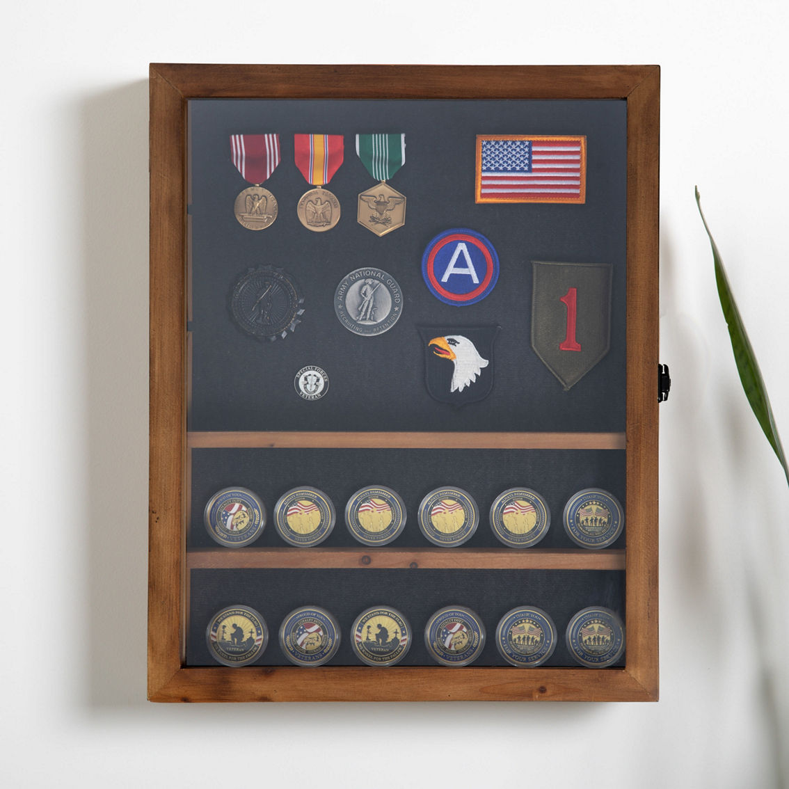 Flash Furniture Solid Pine Wood Medals Display Case - Image 2 of 5
