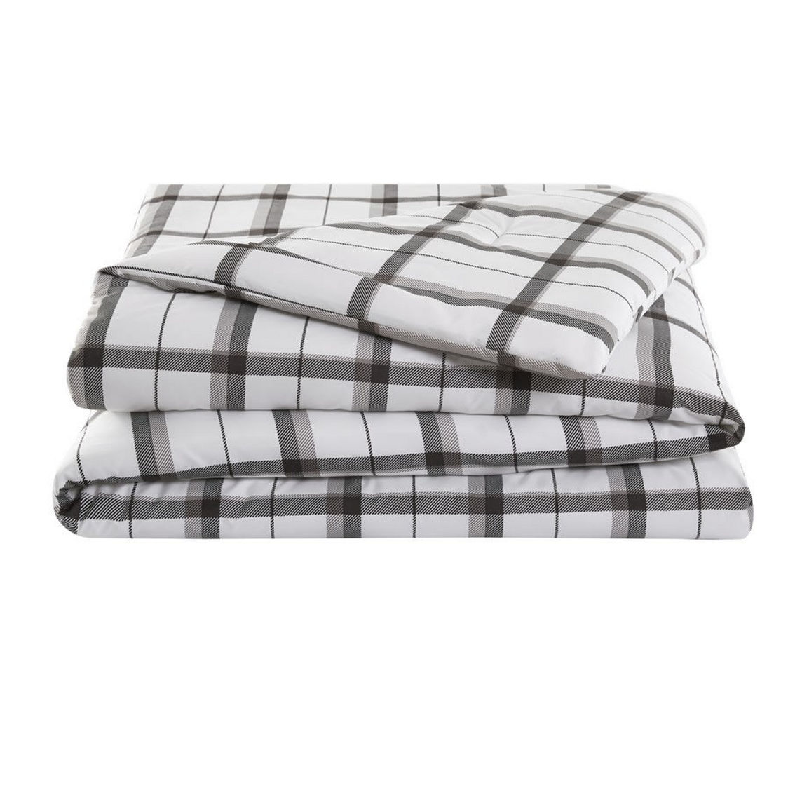 Perry Ellis Ivy Plaid Grey Comforter Set - Image 4 of 5