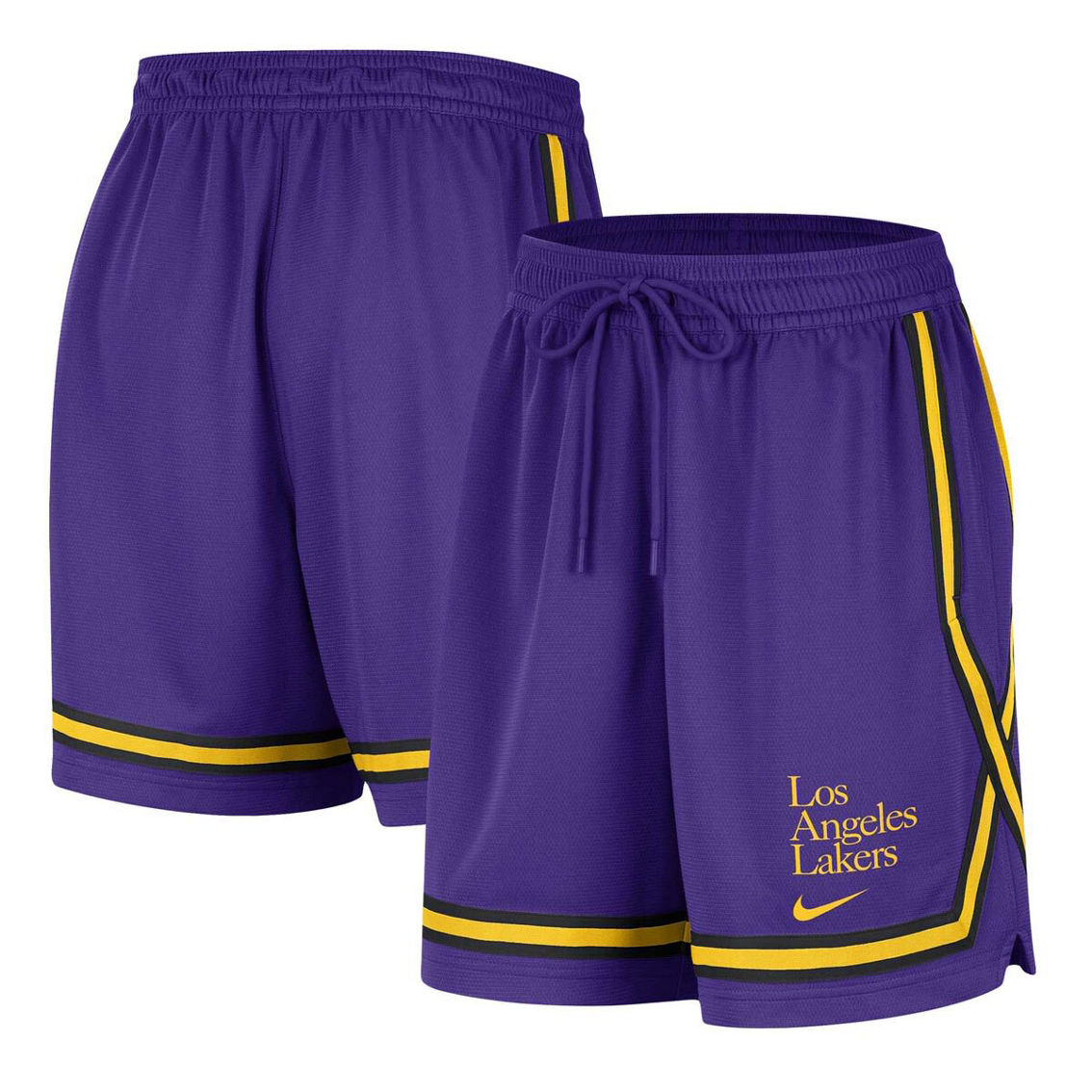 Nike Women's Purple Los Angeles Lakers Authentic Crossover Fly Performance Shorts - Image 2 of 4