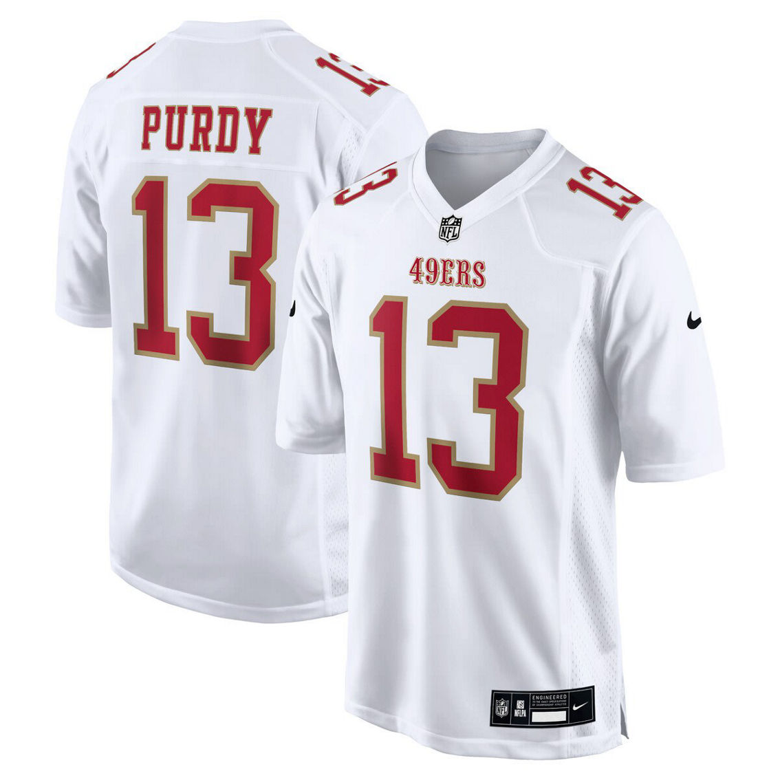 Nike Men's Brock Purdy Tundra White San Francisco 49ers Fashion Game Jersey - Image 2 of 4