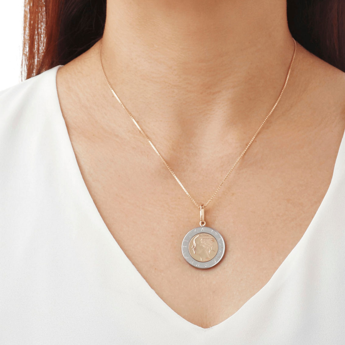 Milor 500 Lire Coin Pendant With Chain Necklace - Image 3 of 3