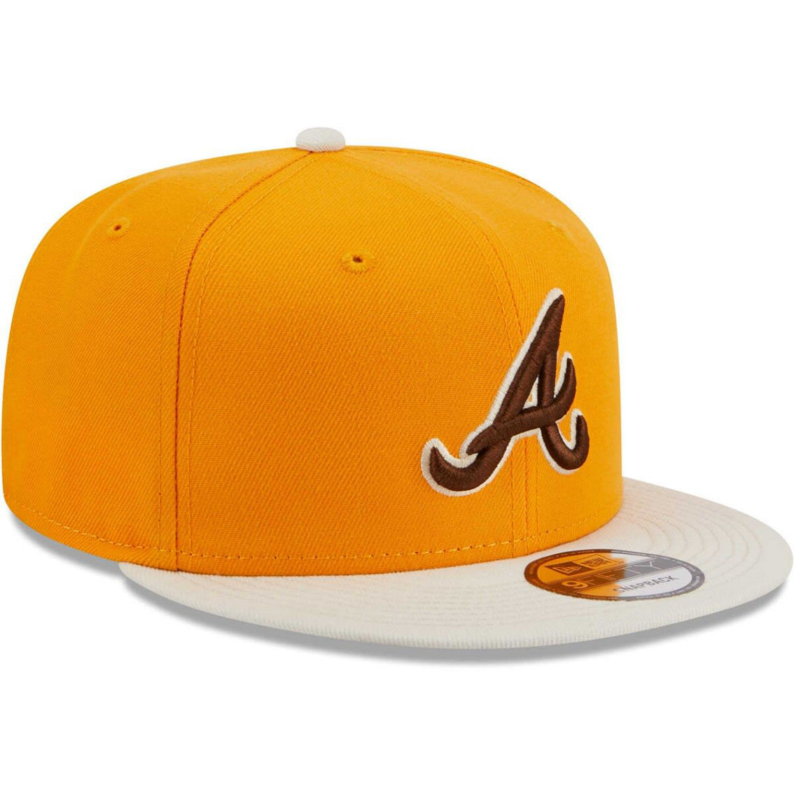 New Era Men's Gold Atlanta Braves Tiramisu 9FIFTY Snapback Hat - Image 4 of 4