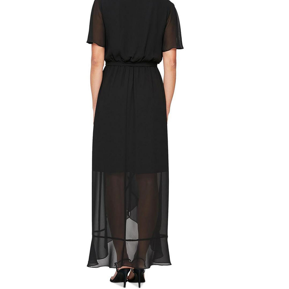 Womens Belted Long Wrap Dress - Image 2 of 2
