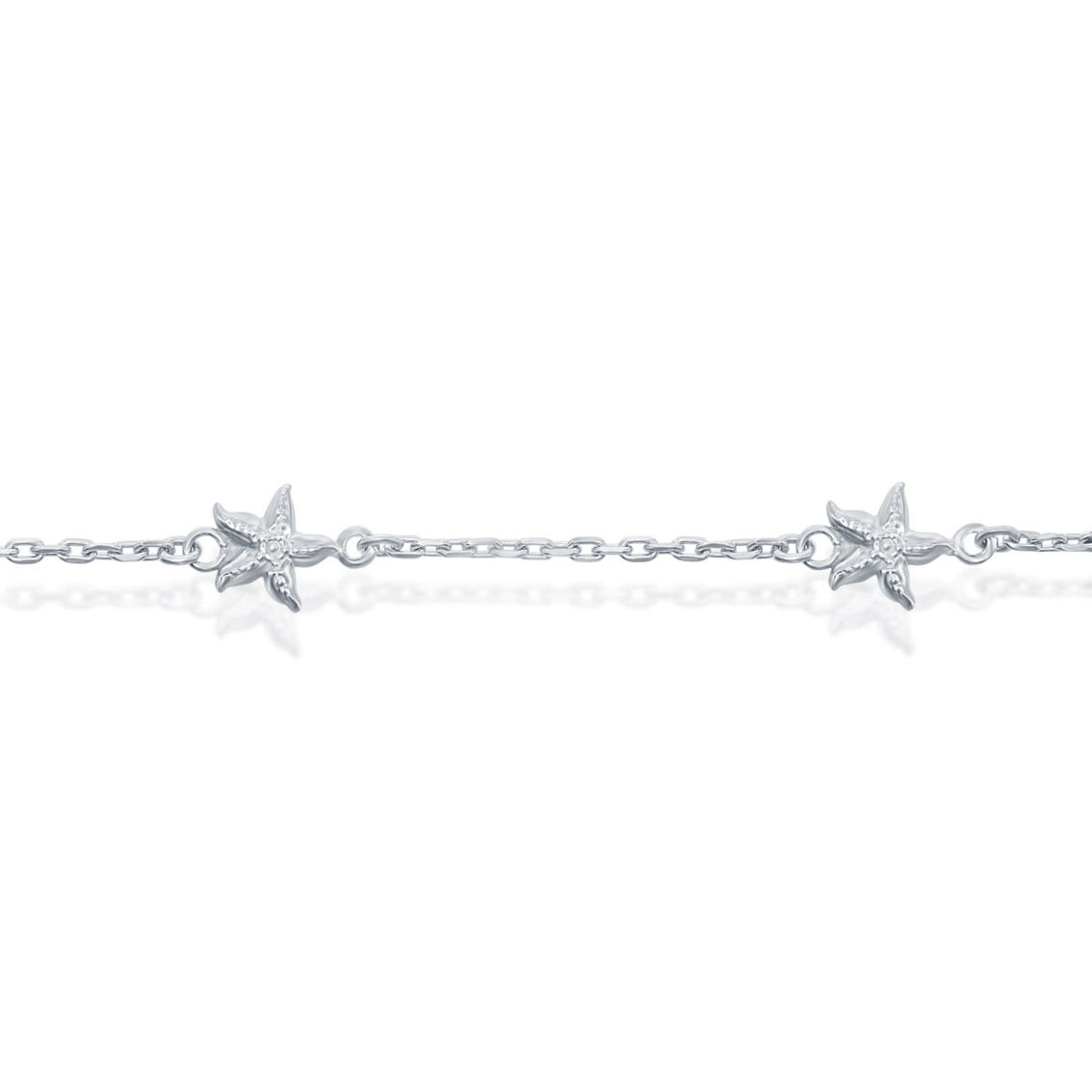 Bella Silver Sterling Silver Starfish Anklet - Image 2 of 3
