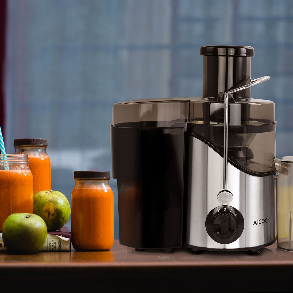AICOOK Centrifugal Self Cleaning Juicer and Juice Extractor in Silver - Image 5 of 5