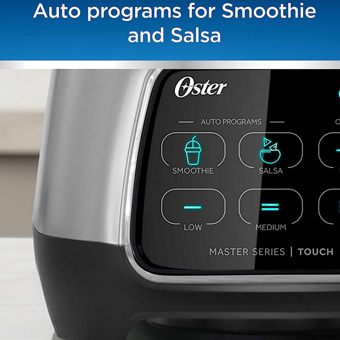 Oster Master Series Touch Screen 6 Speed 6 Cup 800 Watt Blender in Matte Silver - Image 3 of 5