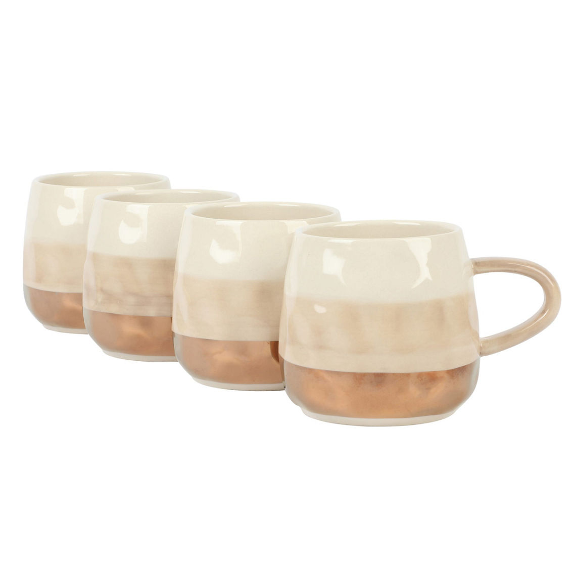 Cravings By Chrissy Teigen 4 Piece 18 Ounce Stoneware Cup Set in Dove Gray - Image 3 of 5