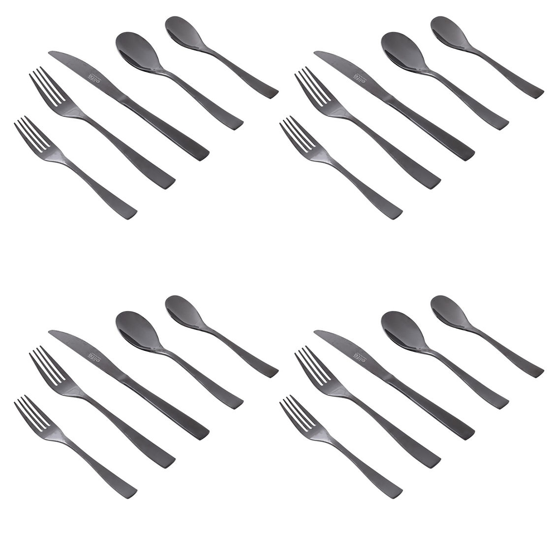 Gibson Home Holland Road 20 Piece Black Stainless Steel Flatware Set - Image 3 of 4