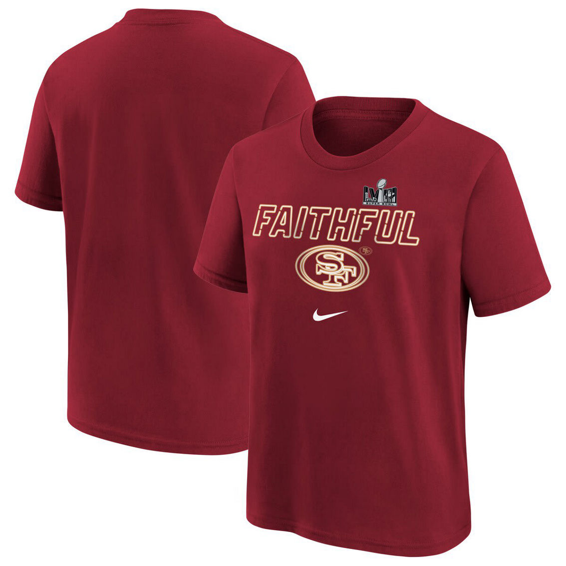 Nike Youth Scarlet San Francisco 49ers Super Bowl LVIII Local T-Shirt - Image 2 of 4