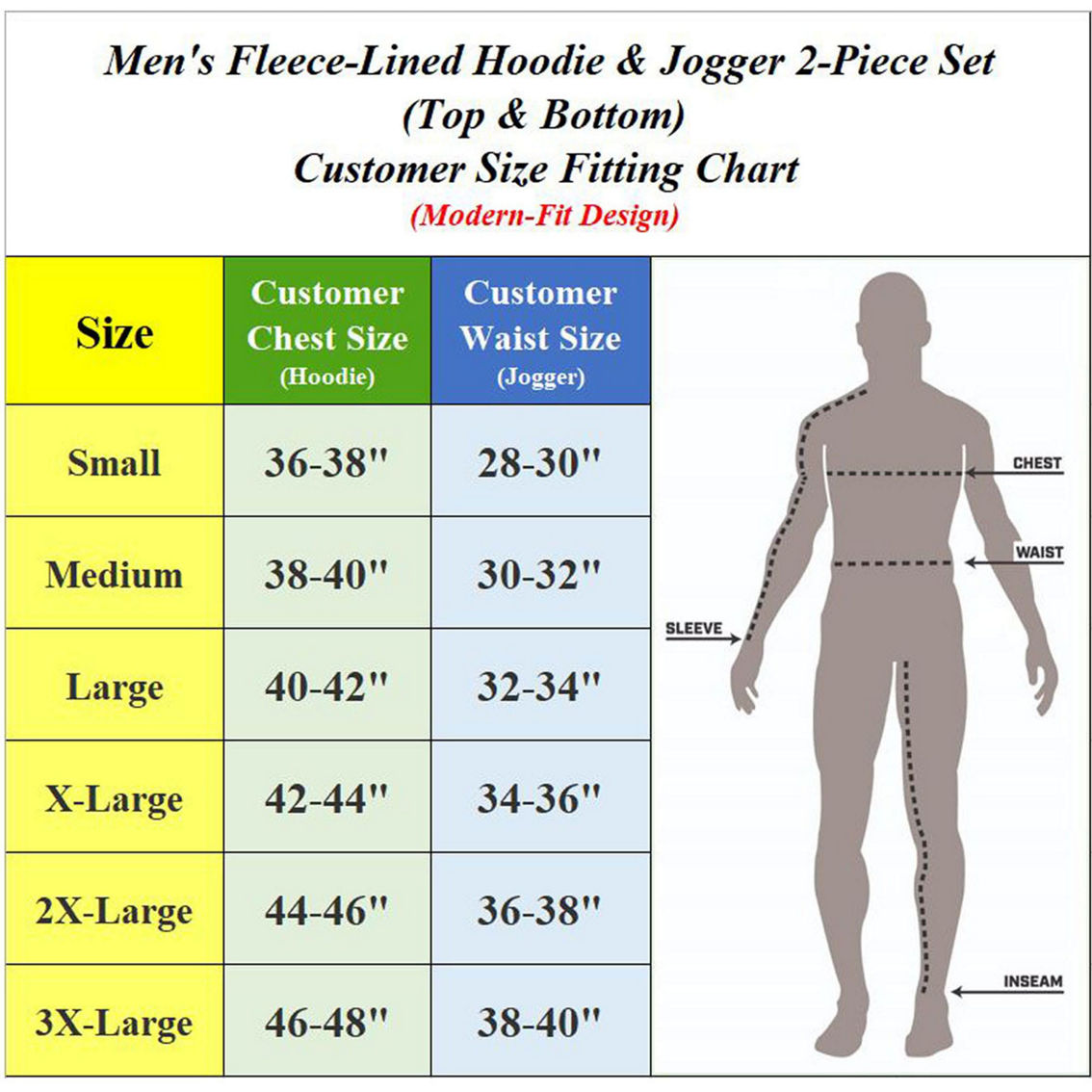 Men's Slim Fit Fleece-Lined Full Zip Hoodie & Jogger 2-Piece Set - Image 2 of 2