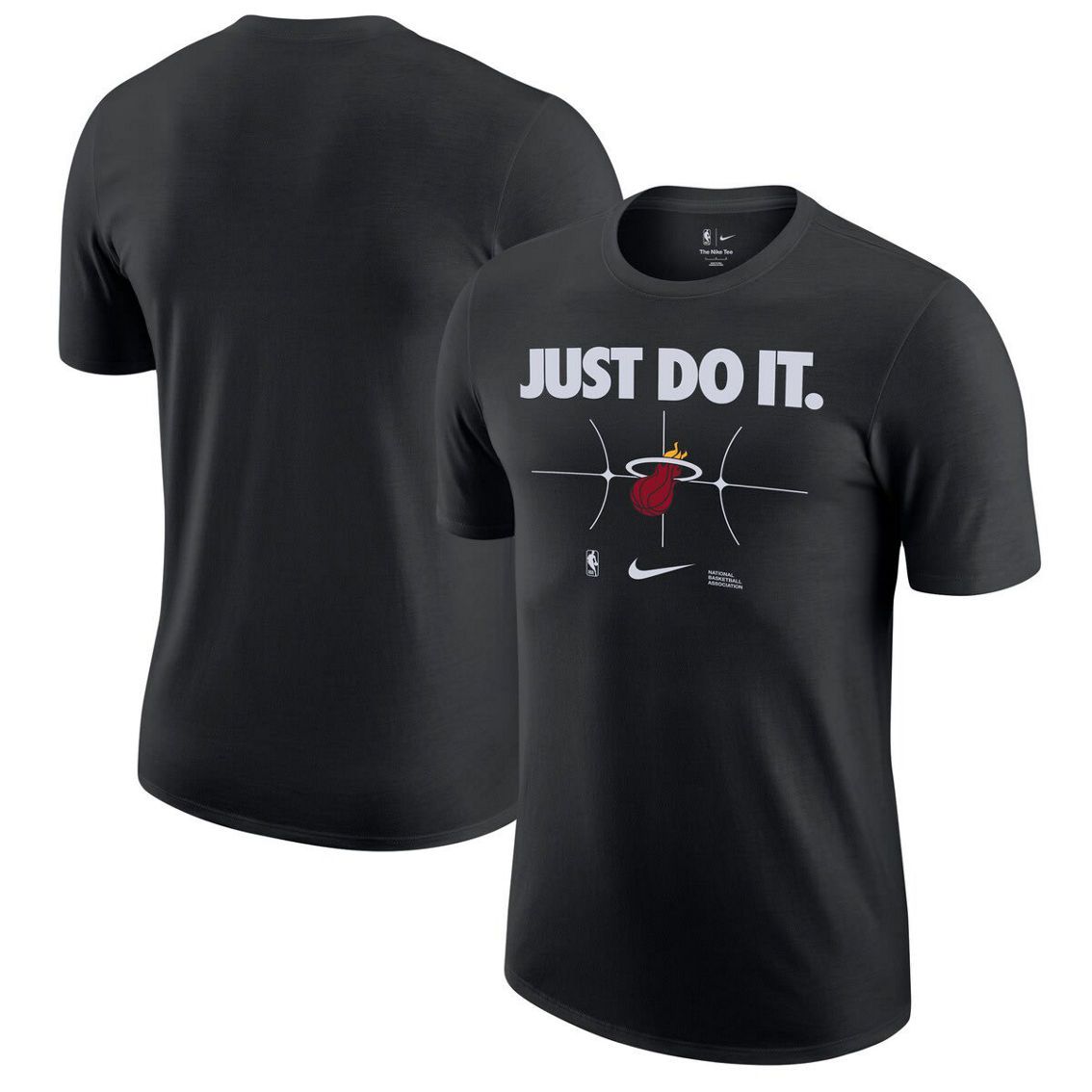 Nike Men's Black Miami Heat Just Do It T-Shirt - Image 2 of 4