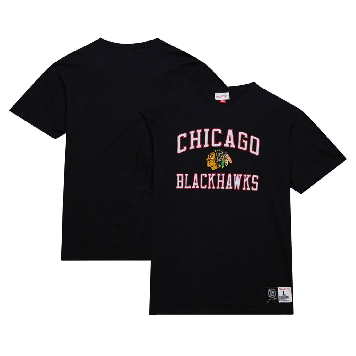 Mitchell & Ness Men's Black Chicago Blackhawks Legendary Slub T-Shirt - Image 2 of 4