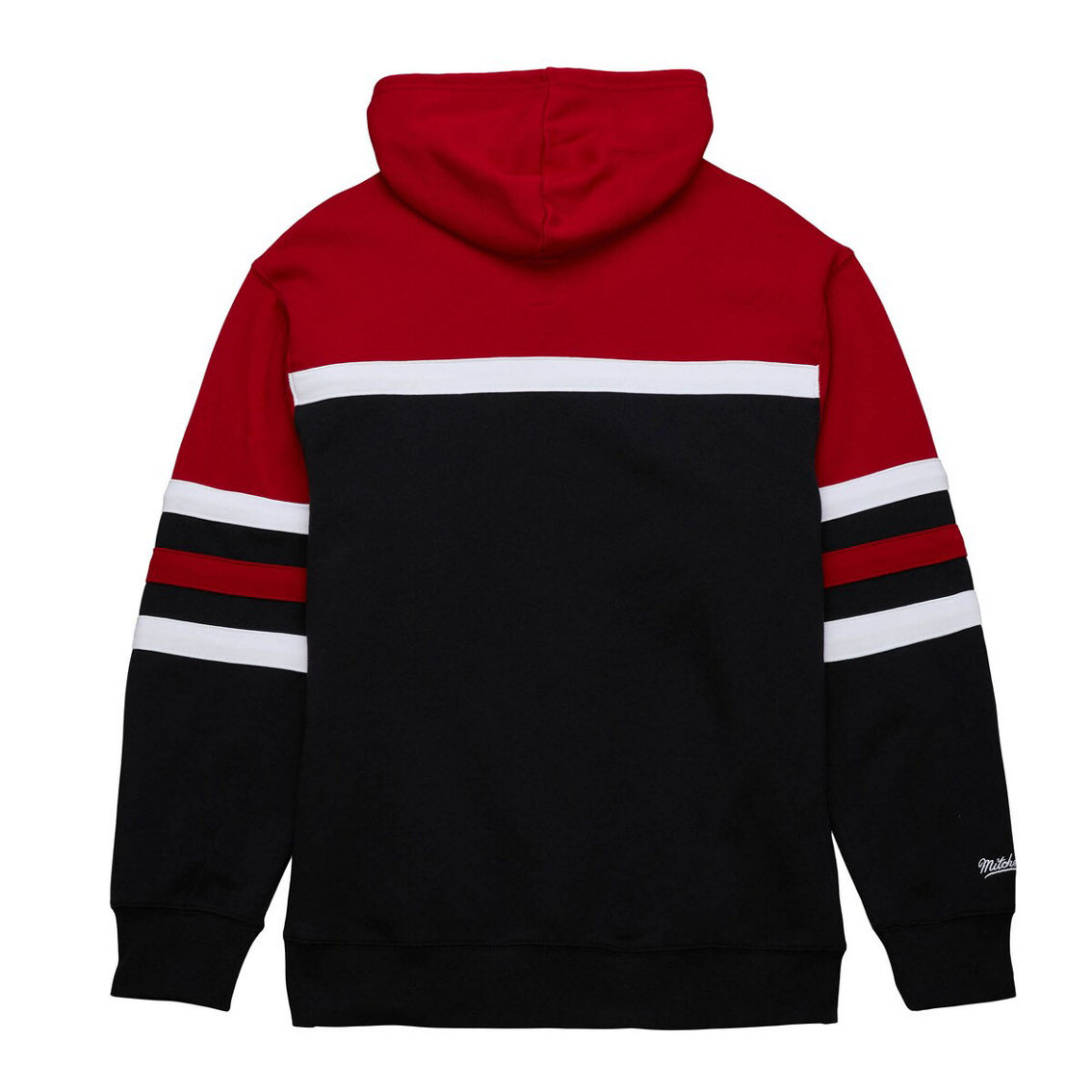 Mitchell & Ness Men's Black/Red Chicago Blackhawks Head Coach Pullover Hoodie - Image 4 of 4