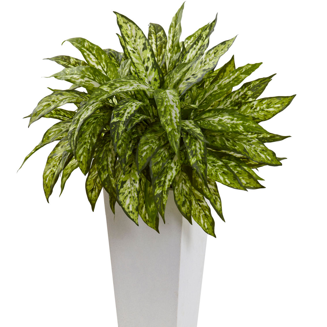 Nearly Natural Aglaonema Artificial Plant with White Decorative Planter - Image 2 of 2