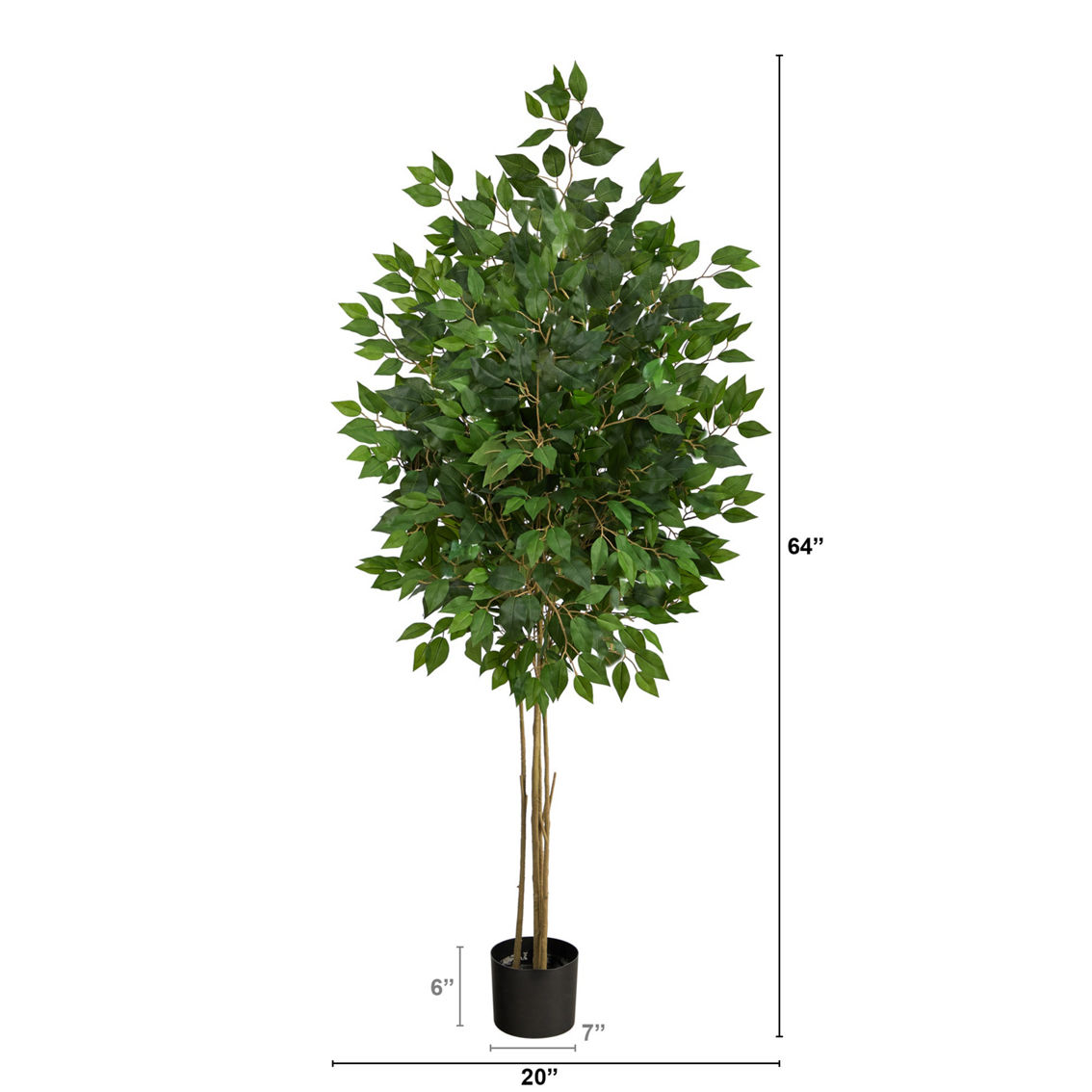 Nearly Natural 64-in Ficus Artificial Tree UV Resistant (Indoor/Outdoor) - Image 2 of 2