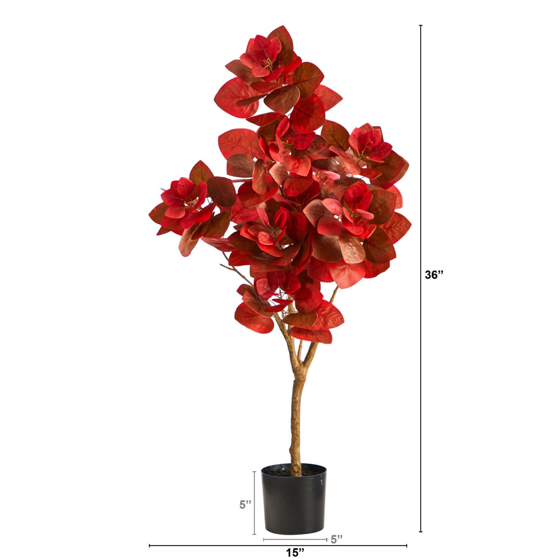 Nearly Natural 3-ft Autumn Pomegranate Artificial Tree - Image 2 of 2