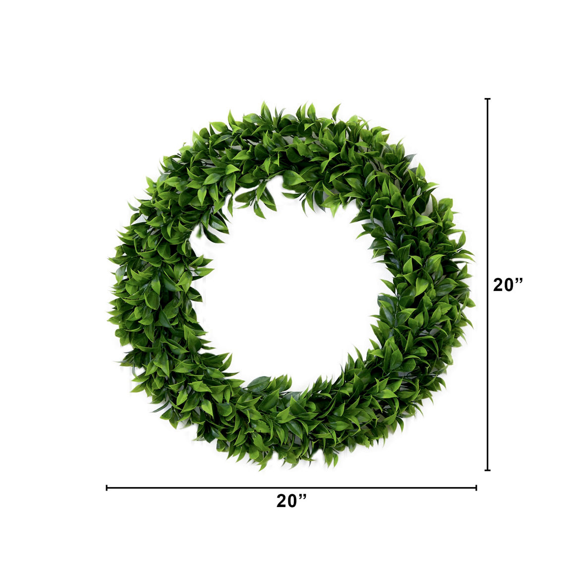 Nearly Natural 20-in Artificial Bay Leaf Wreath - Image 2 of 2