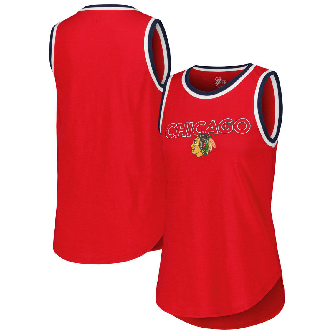 G-III 4Her by Carl Banks Women's Red Chicago Blackhawks Strategy Tank Top - Image 2 of 4