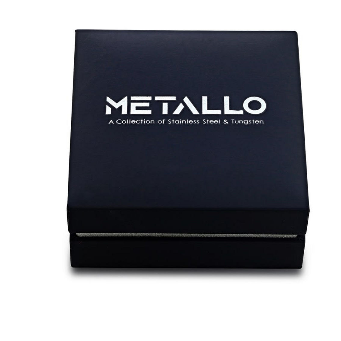 Metallo Stainless Steel Genuine Bead Leather Bracelet - Blue Tiger Eye - Image 2 of 3