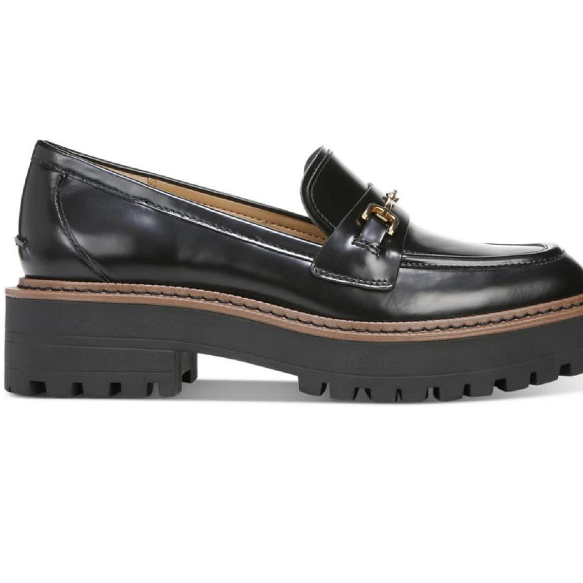 Laurs Womens Leather Lug Sole Loafers - Image 2 of 5