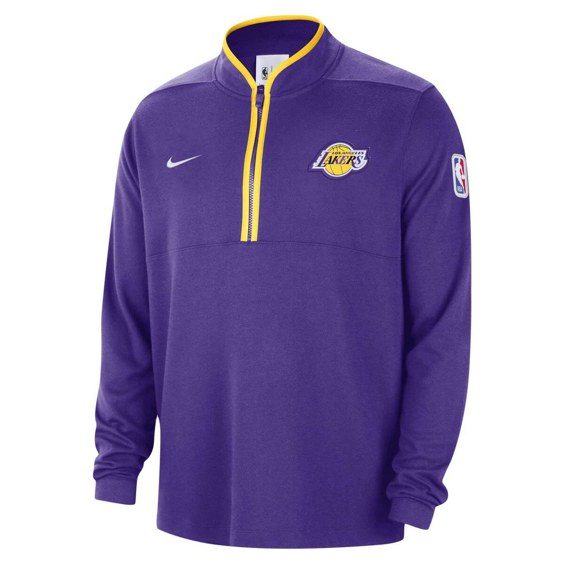 Nike Men's Purple Los Angeles Lakers Authentic Performance Half-Zip Jacket - Image 3 of 4