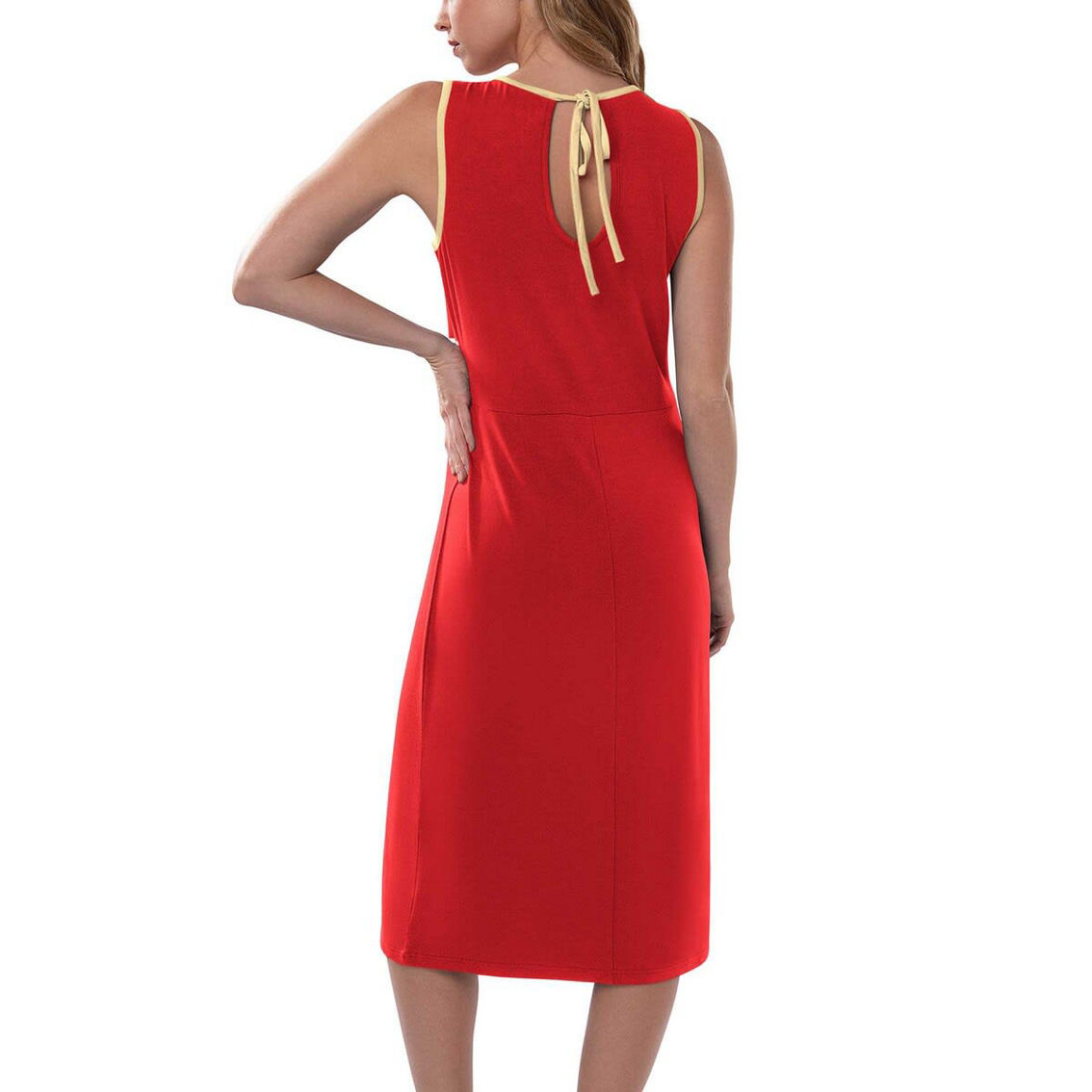 G-III 4Her by Carl Banks Women's Scarlet San Francisco 49ers Main Field Maxi Dress - Image 3 of 3