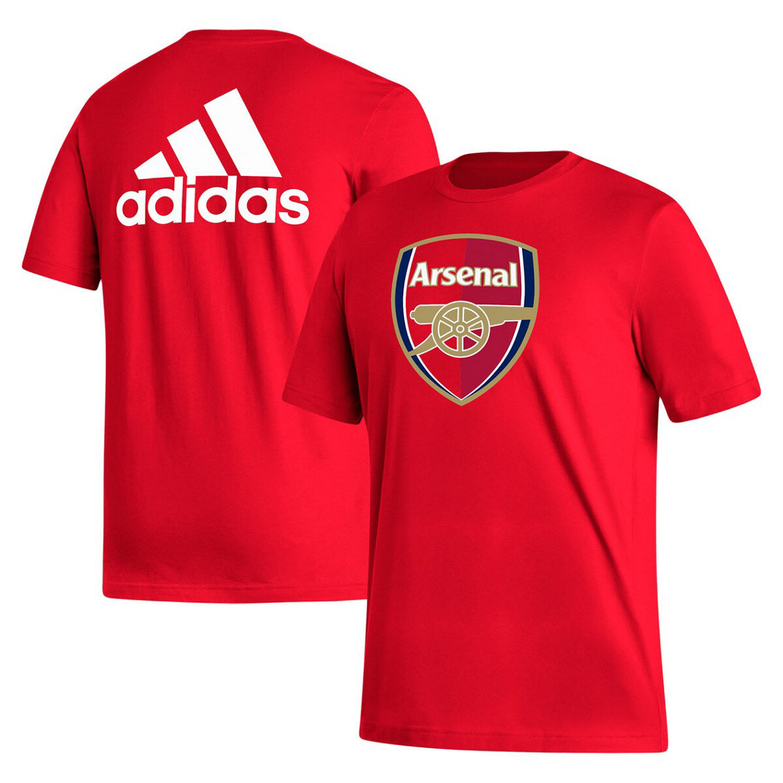 adidas Men's Red Arsenal Crest T-Shirt - Image 2 of 4