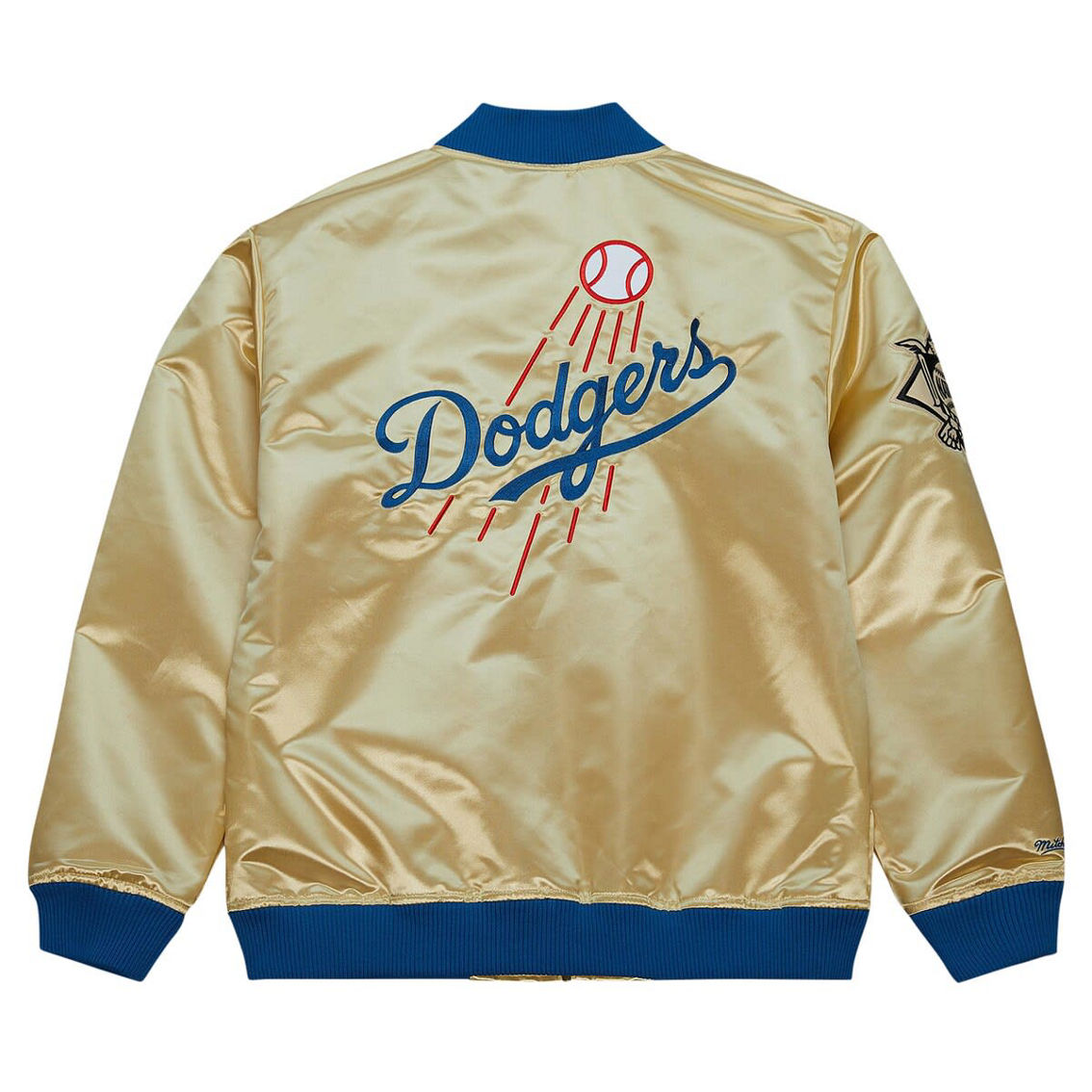 Mitchell & Ness Men's Gold Los Angeles Dodgers OG 2.0 Satin Full-Zip Jacket - Image 4 of 4
