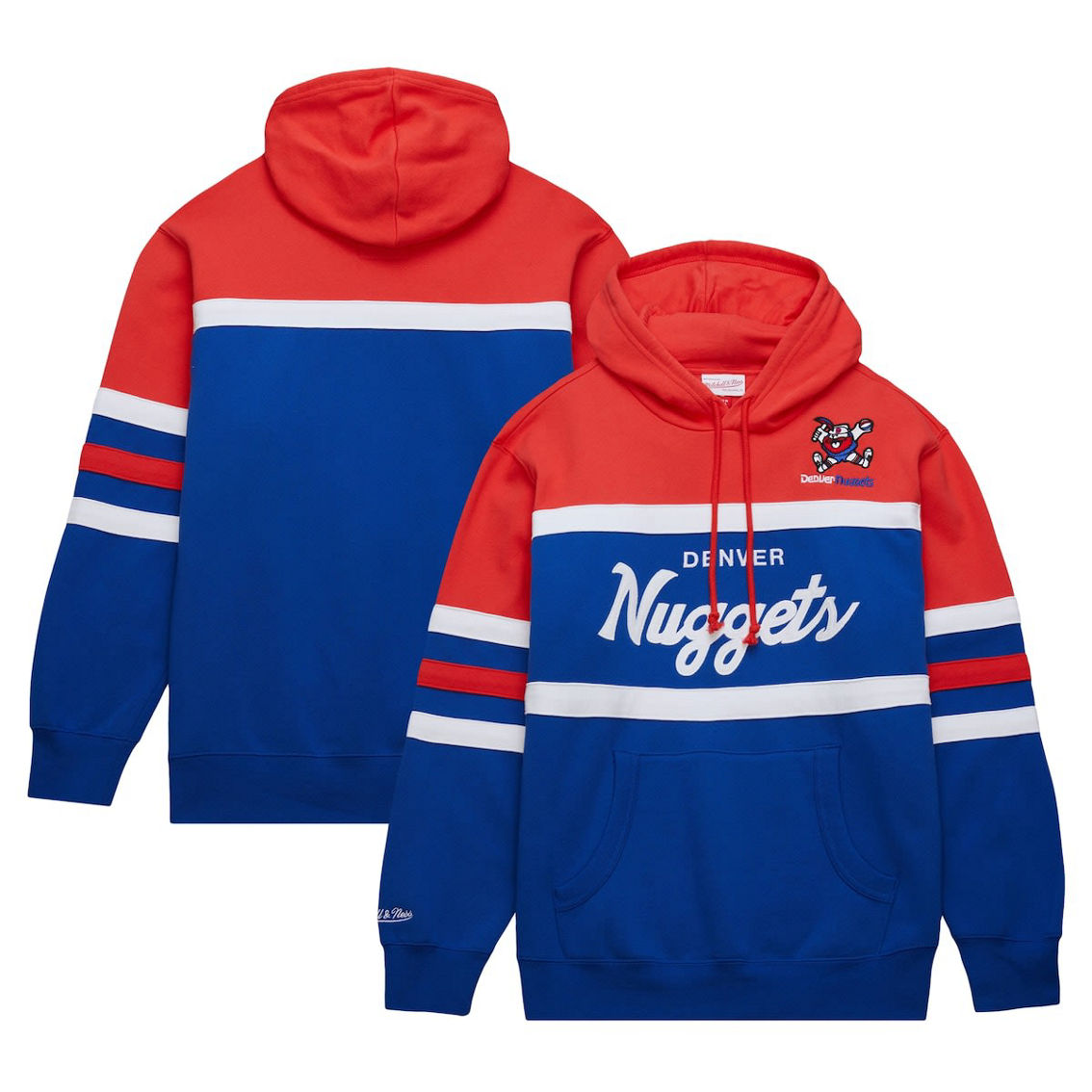 Mitchell & Ness Men's Royal/Red Denver Nuggets Head Coach Pullover Hoodie - Image 2 of 4