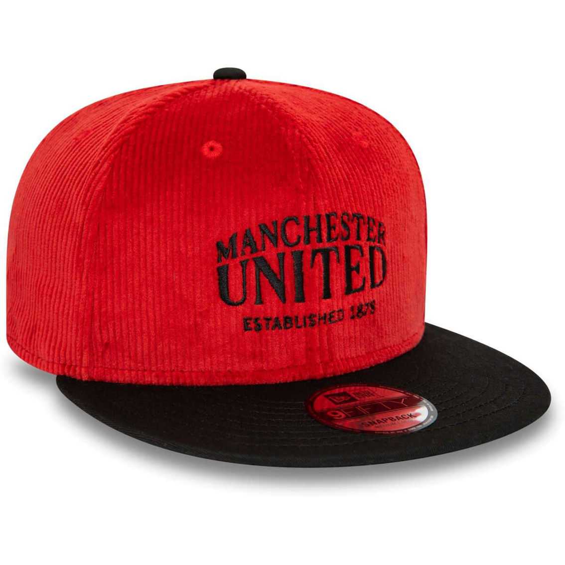 New Era Men's Red Manchester United Corduroy 9FIFTY Snapback Hat - Image 4 of 4