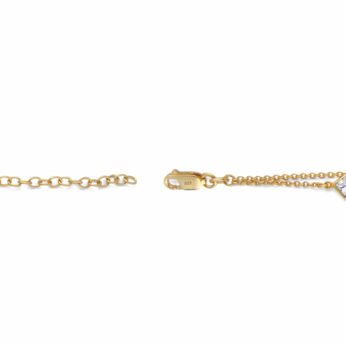 PalmBeach 1.85 TCW CZ Gold-Plated Silver Ankle Bracelet - Image 2 of 5