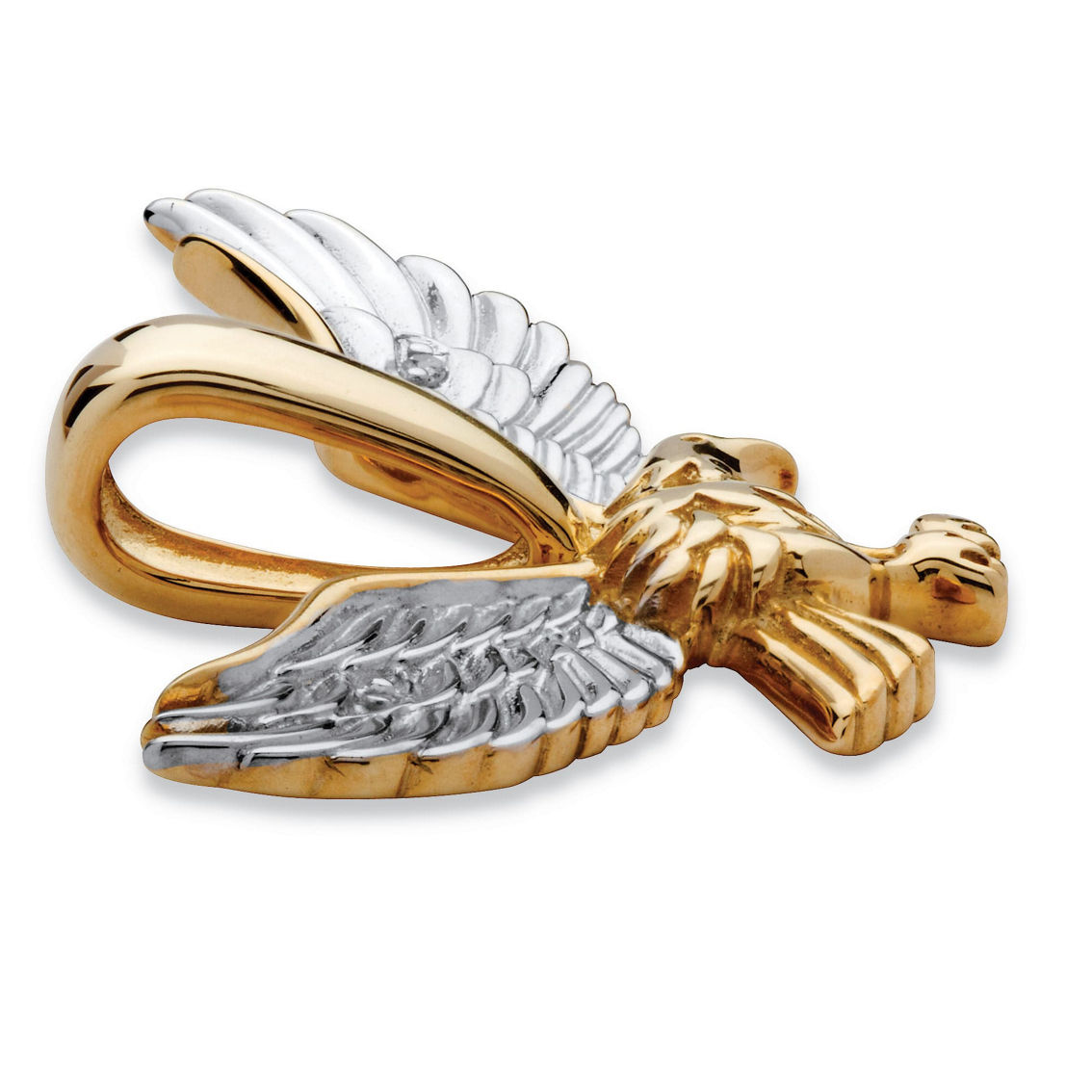 PalmBeach Men's Diamond Accent Two-Tone 10k Gold  Golden Eagle Pendant - Image 2 of 4
