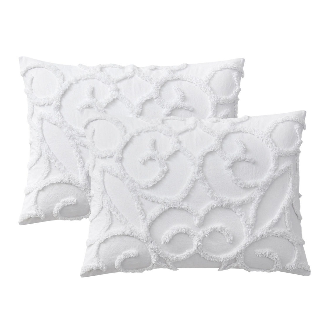 Indigo Ink White Tufted Medallion Cotton Boho Comforter Set - Image 4 of 5