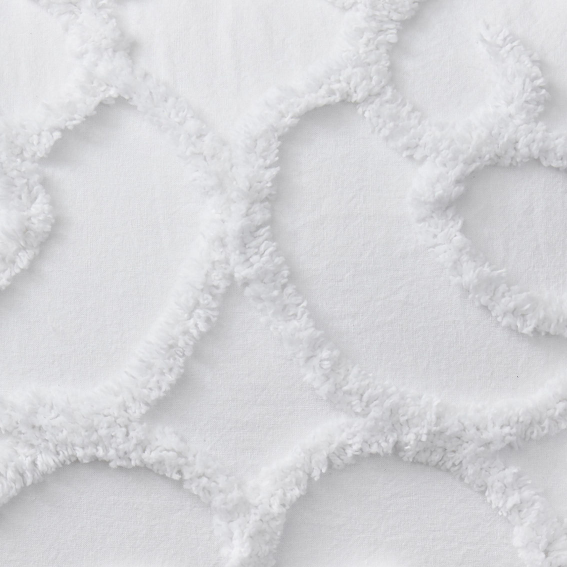 Indigo Ink White Tufted Medallion Cotton Boho Comforter Set - Image 5 of 5