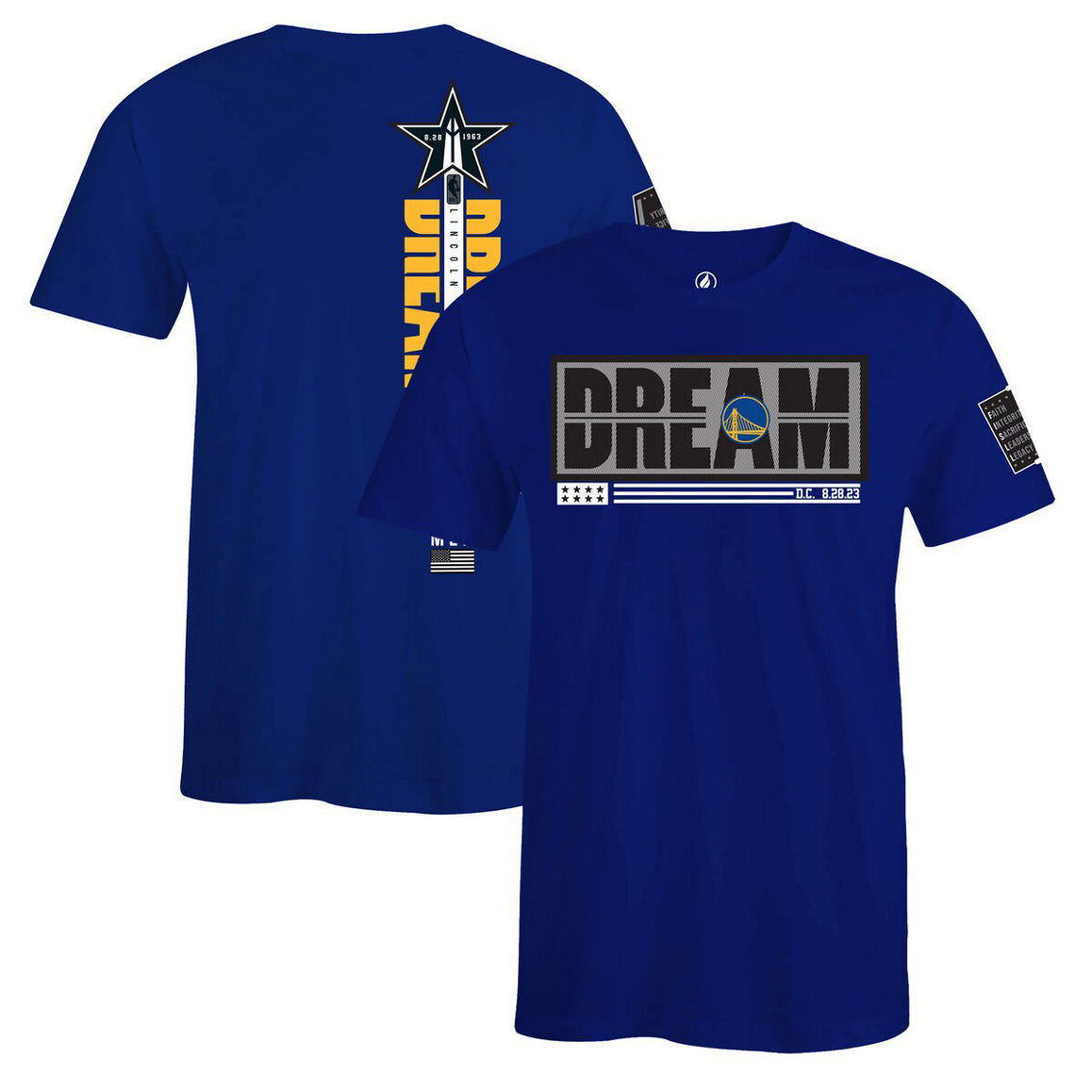 FISLL Unisex x Black History Collection Royal Golden State Warriors T-Shirt - Image 2 of 4