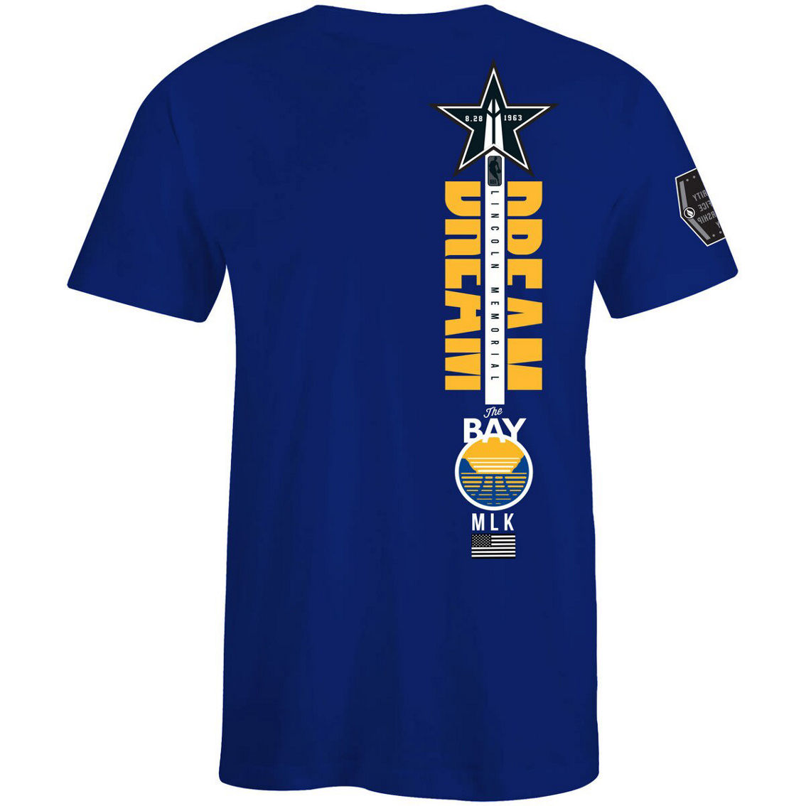 FISLL Unisex x Black History Collection Royal Golden State Warriors T-Shirt - Image 4 of 4