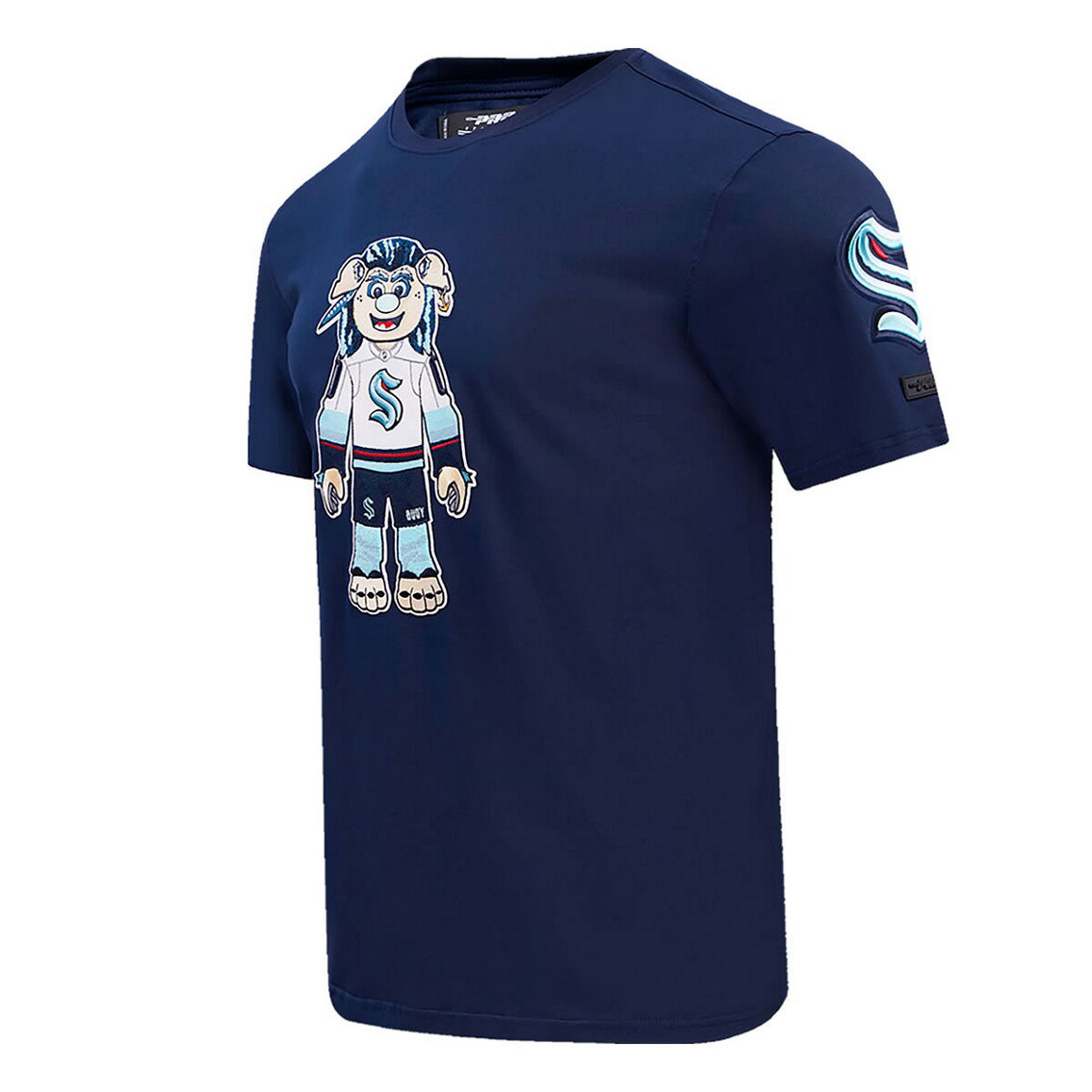 Pro Standard Men's Deep Sea Blue Seattle Kraken Mascot T-Shirt - Image 3 of 4